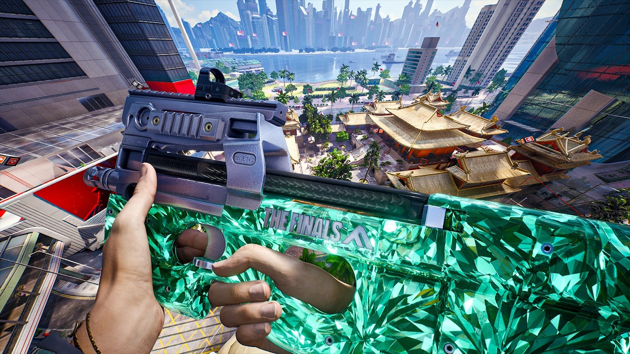 Пистолет Emerald P90 вызывает панику у людей.