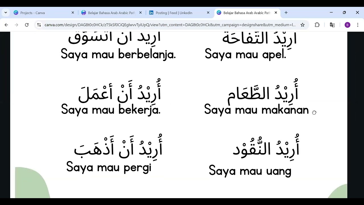 Bahasa Arab Pemula - Pertemuan Kedua