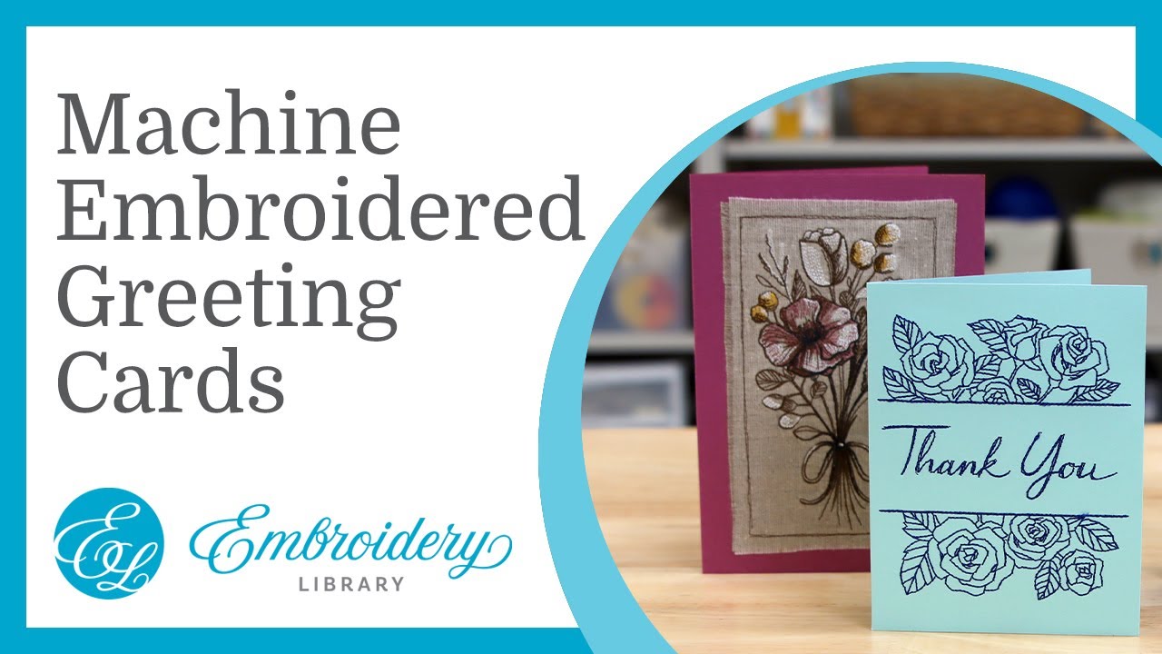 Machine Embroidered Greeting Cards