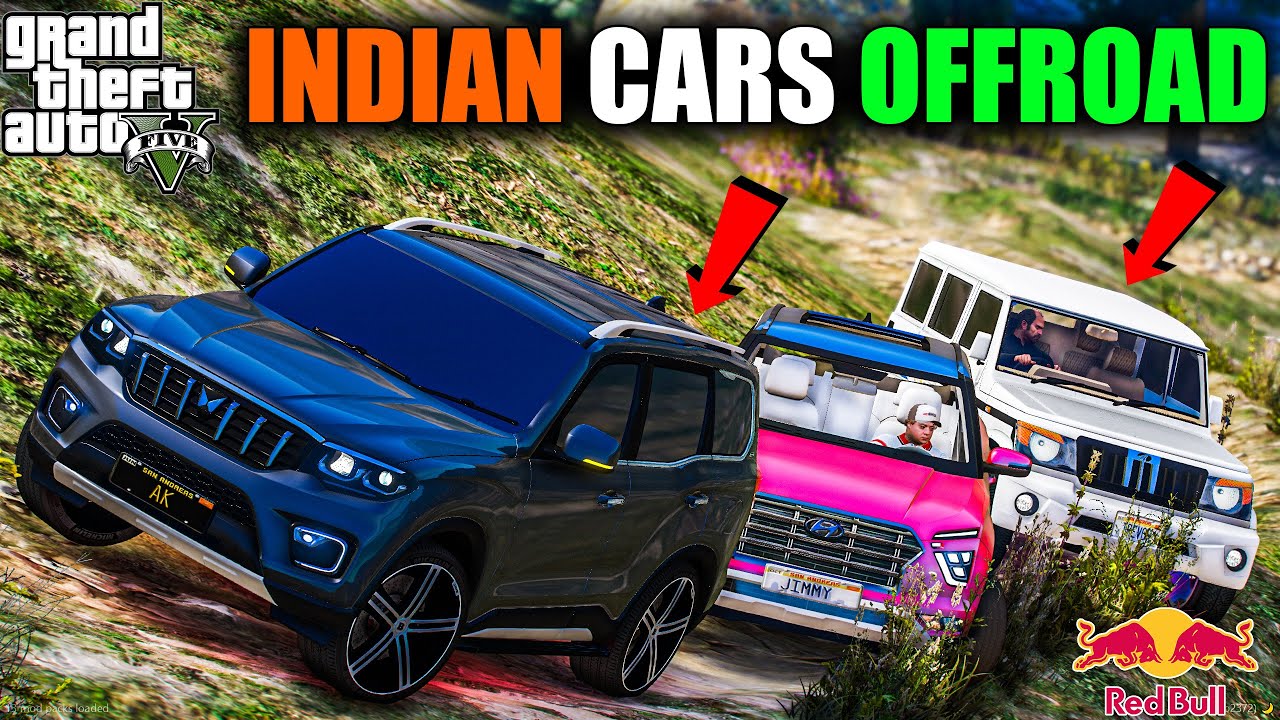 GTA 5 : TOP INDIAN CARS MAHINDRA SCORPIO N AND CRETA AND BOLERO EXTREME OFFROADING WITH JIMMY OMG!
