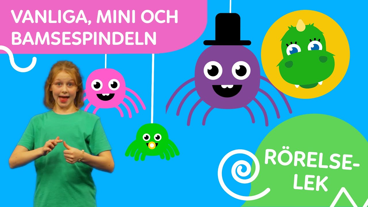 Bolibompa Mini: R&ouml;relselek - Vanliga, mini och bamsespindeln
