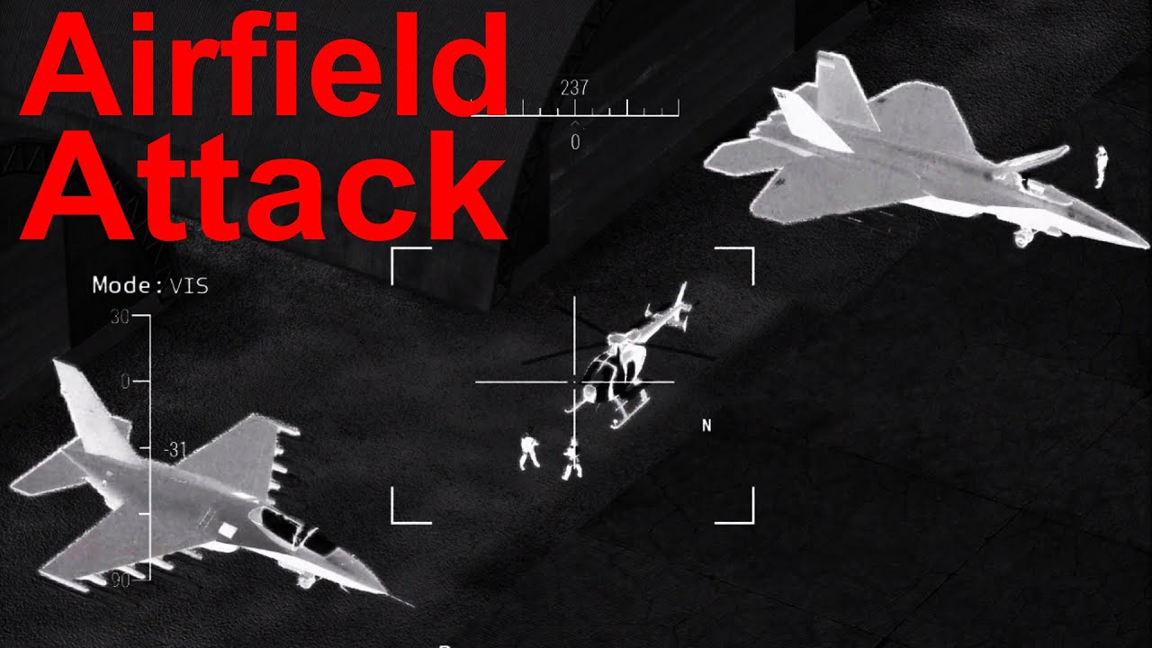 ArmA 3 - AC-130 Gunship attacks Captured Airfield - Combat Footage - AC-130 Simulator - Gameplay