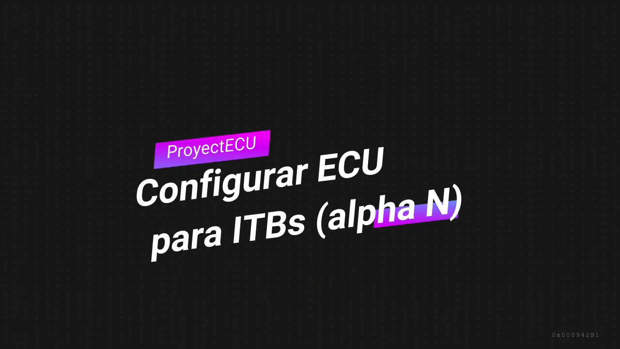 Como configurar ECU para ITBs (alphaN)