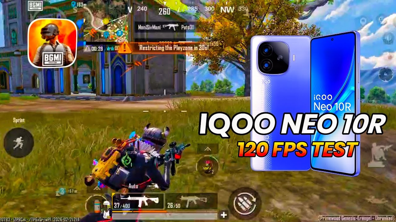 Finally IQOO NEO 10R !🔥 120 FPS BGMI TEST ✅ smooth ultra extreme | DoMax
