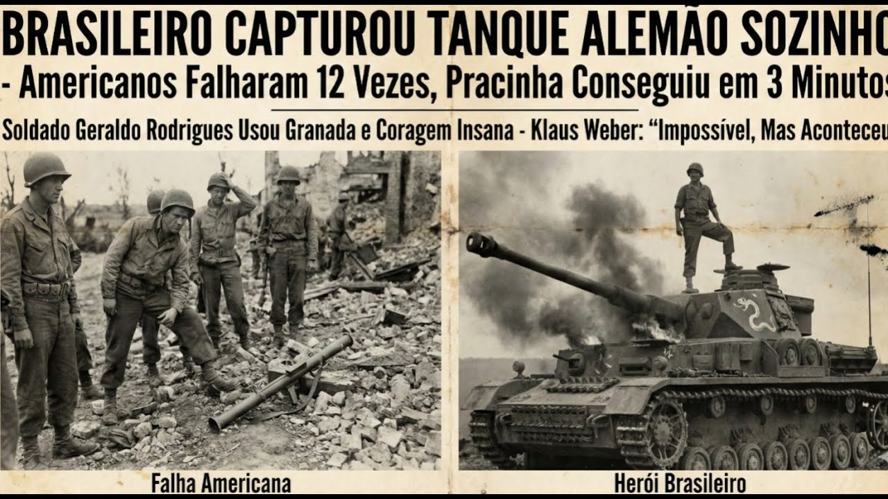 BRASILEIRO FEZ O QUE NENHUM AMERICANO CONSEGUIU — CAPTUROU TANQUE ALEMÃO SOZINHO COM AS MÃOS