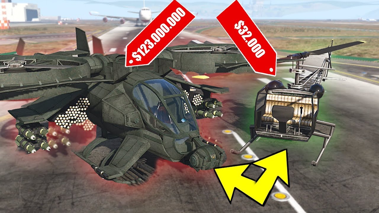Helicóptero MOD mais BARATO vs MAIS CARO DO GTA 5!! (Incrível)
