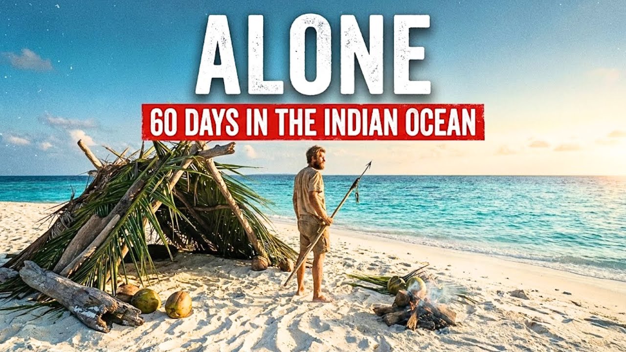 Castaway in the Indian Ocean: 60 Days Survival Alone on a Tiny Deserted Island