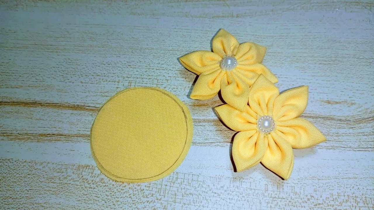 DIY:  Easy tricks Beautiful Hair Clip Flower making making Fabric #fashion  #hairclip  #diy