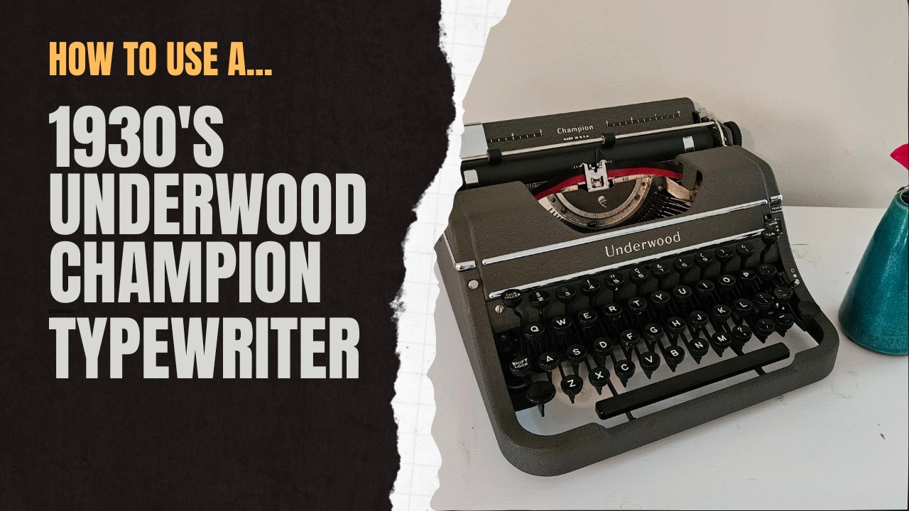 1939 Underwood Universal Typewriter Tutorial