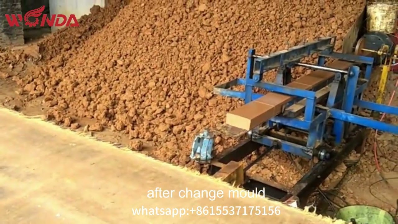 Wangda 280 model small vacuum extruder clay brick machine making clay standard solid bricks