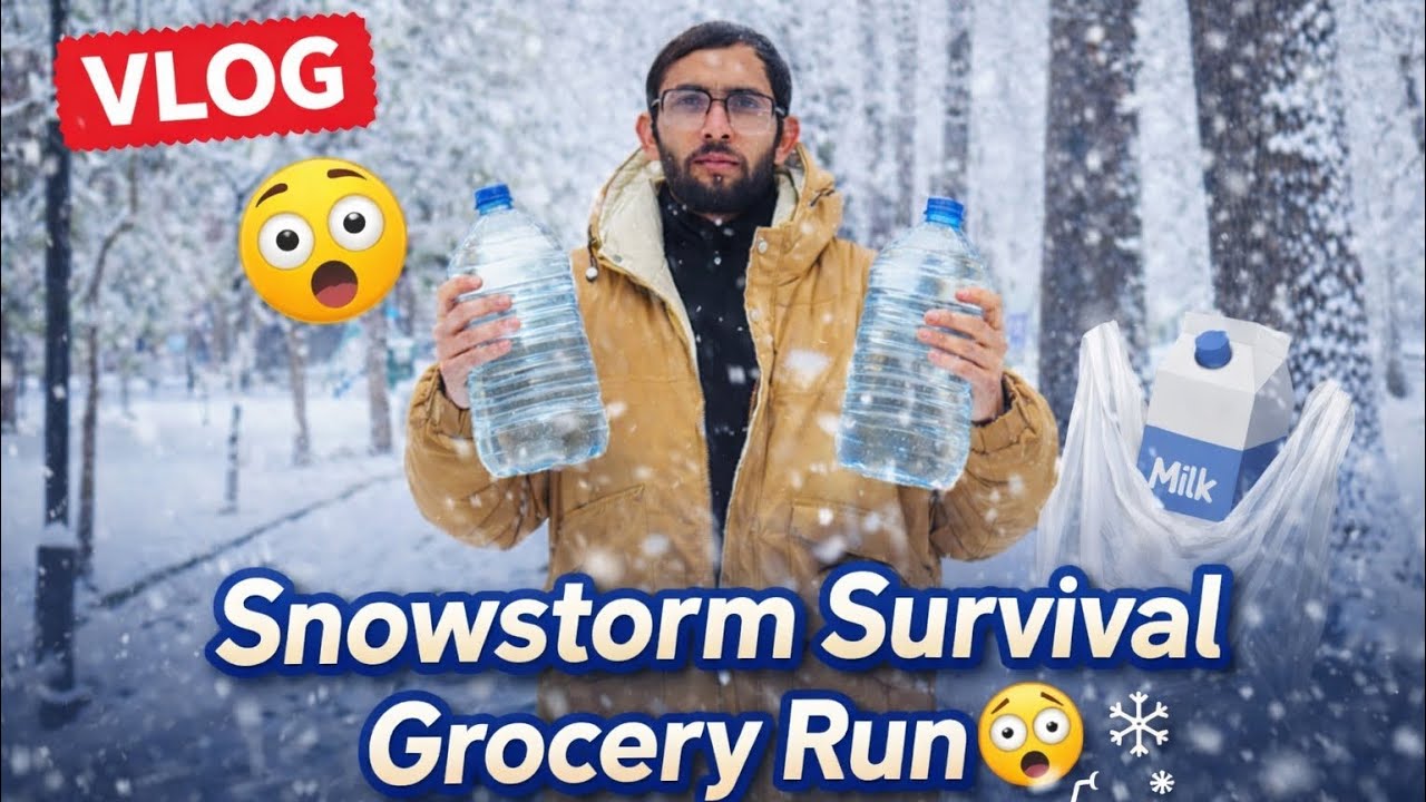 Went Out for Water in Heavy Snow | Real Student Life