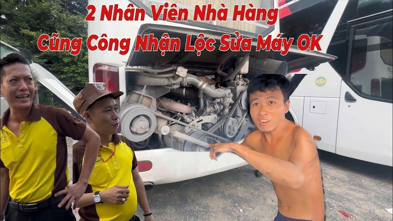 Lộc Sửa Xe 30 Chổ Máy HYUNDAI, Đến Nhân Viên Nhà Hàng Cũng Công Nhận Lộc Sửa OK