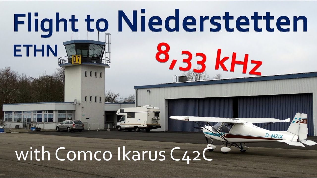 ✈ Flug nach Niederstetten mit einer Comco Ikarus C42C | 8,33 kHz