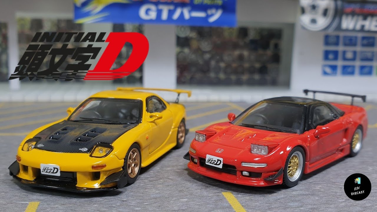 Mazda RX7 FD3S & Honda NSX NA1 by Modeler's Vol.3 Initial D | UNBOXING and REVIEW | Keisuke VS Hojo