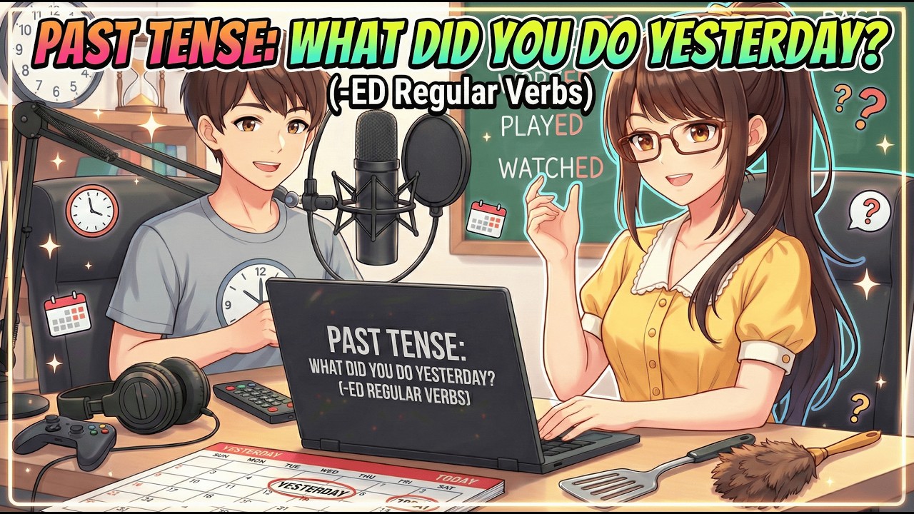 Past Tense made Easy: What Did You Do Yesterday? (Regular Verbs -ED)
