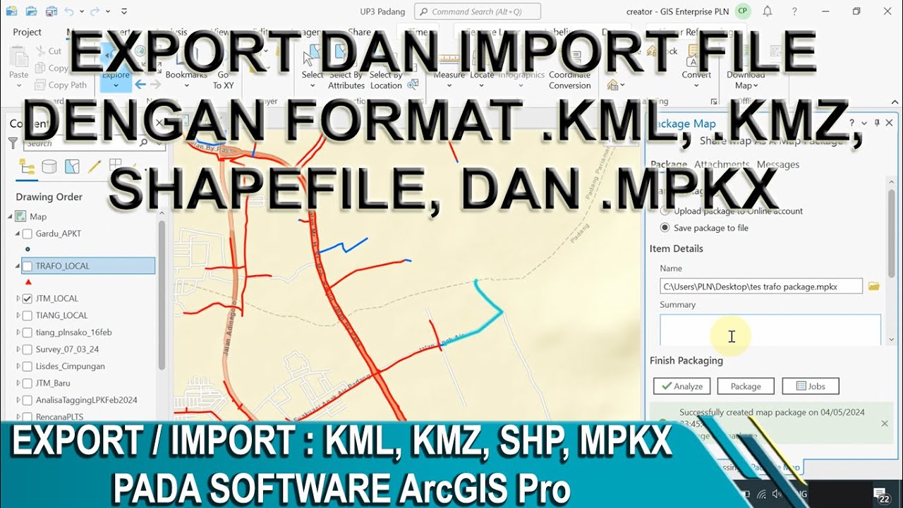 Export dan Import ArcGIS Pro