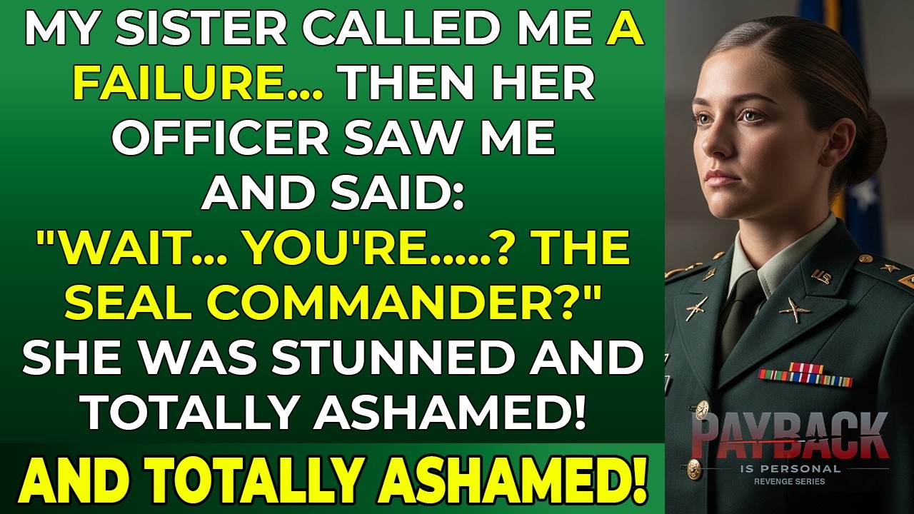 My Sister Insulted Me as a Nobody – Until Her Officer Saluted Me and Said “SEAL Commander ”
