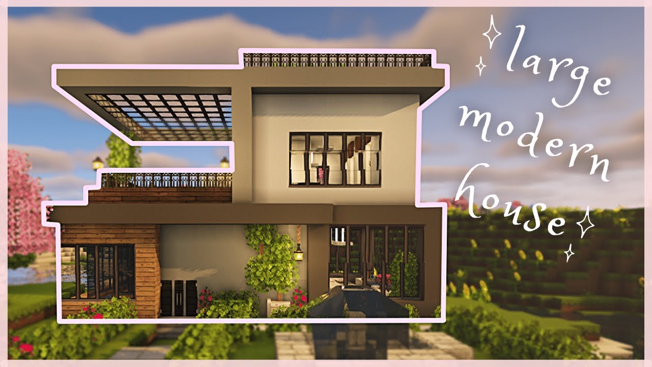 Minecraft | Large Modern House Tutorial + Interior