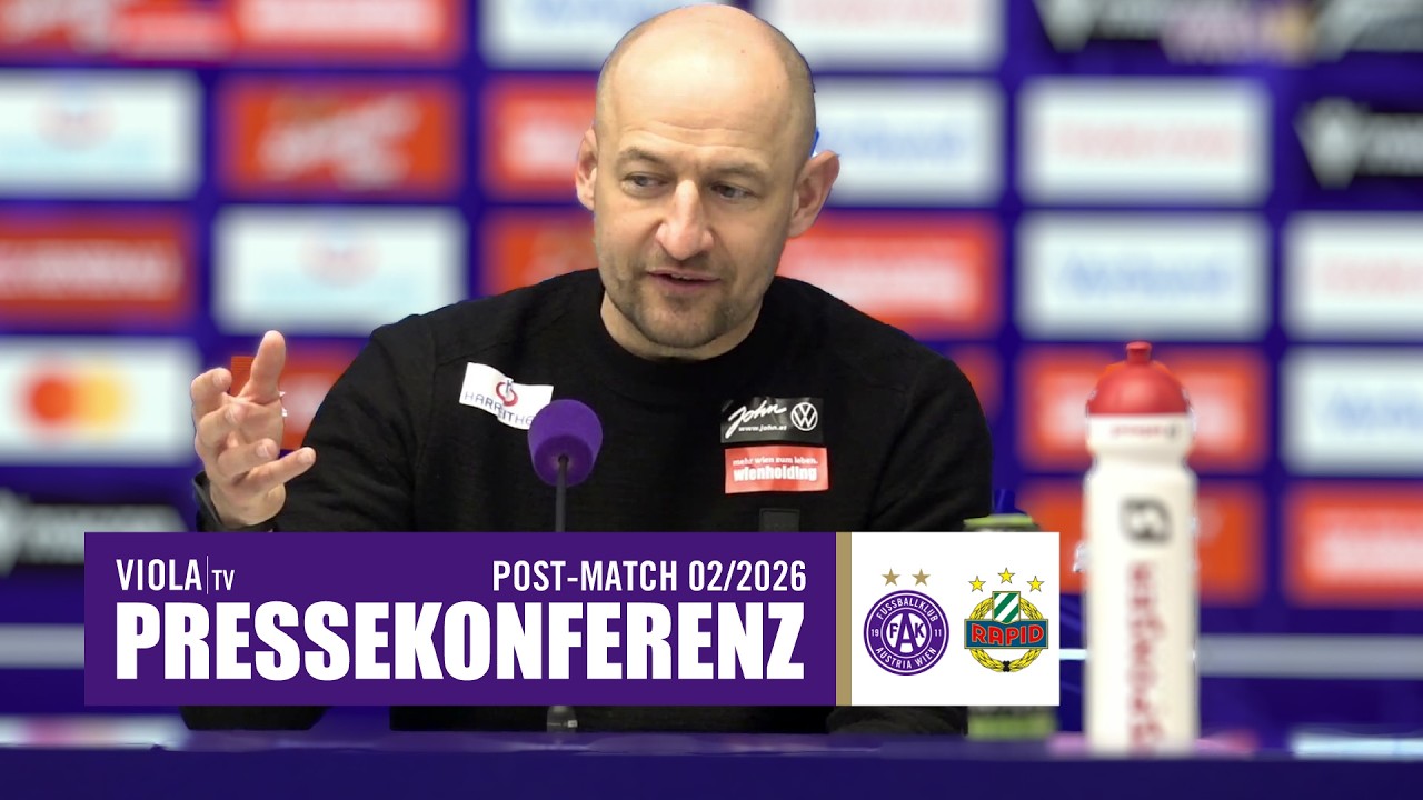 Live: Pressekonferenz nach Austria Wien - SK Rapid mit Stephan Helm (02/2026) #faklive #ViolaTV