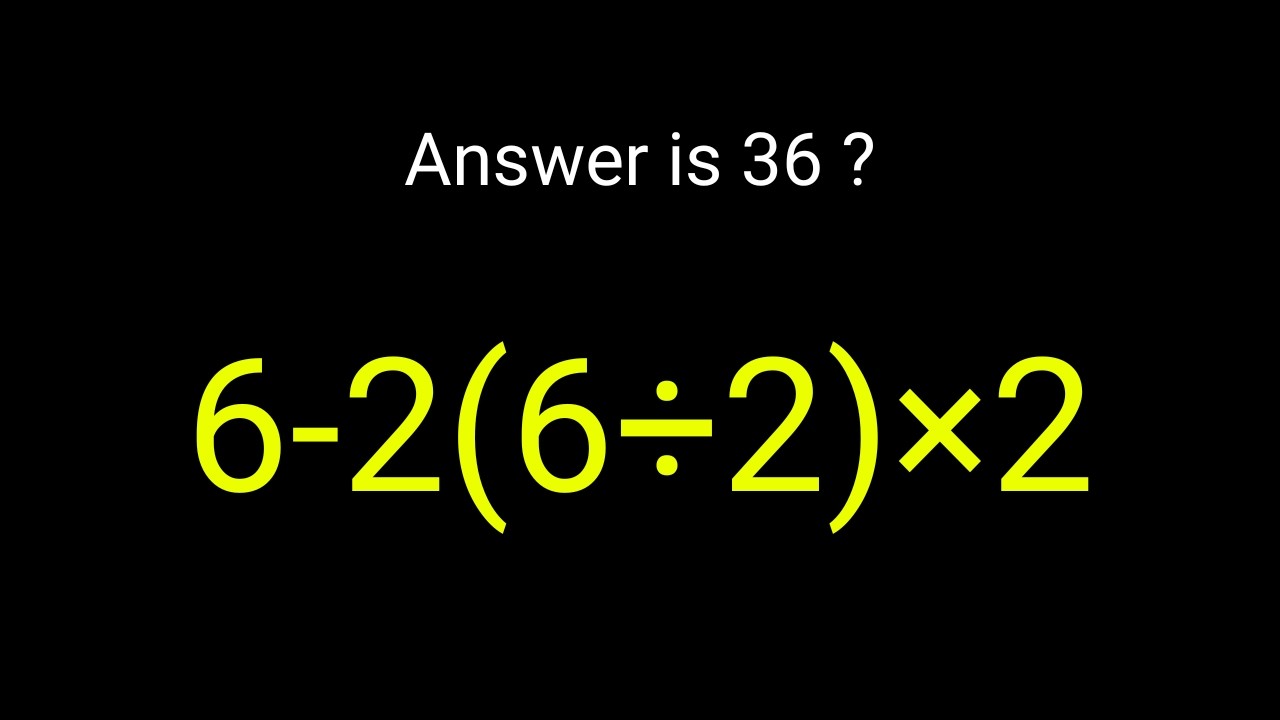 6-2(6÷2)×2  = ❓ Only 1% Get This Right