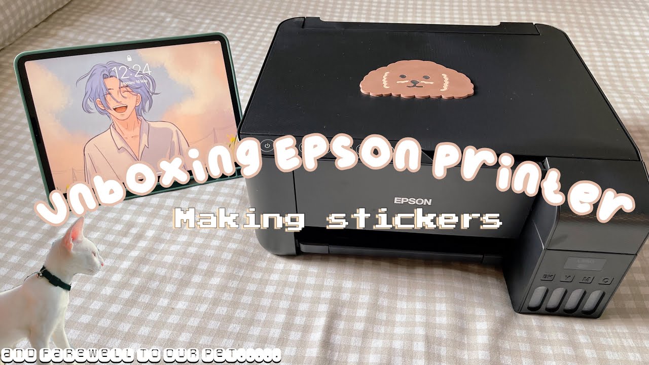 🌱unboxing my new budget friendly printer EPSON L3150&☁️printing sticker #budgetfriendly