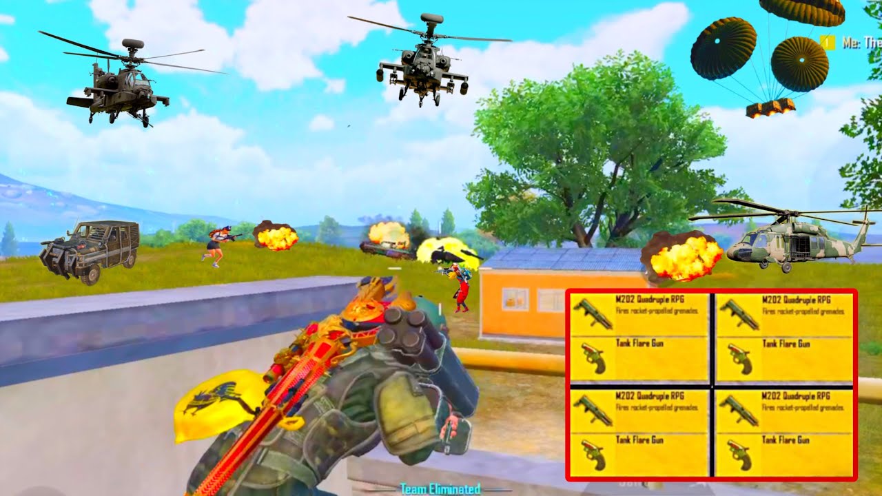 😱M202 vs TANK vs Helicopters in PAYLOAD 3.0💥 | They can't escape my GUN - PUBG Mobile