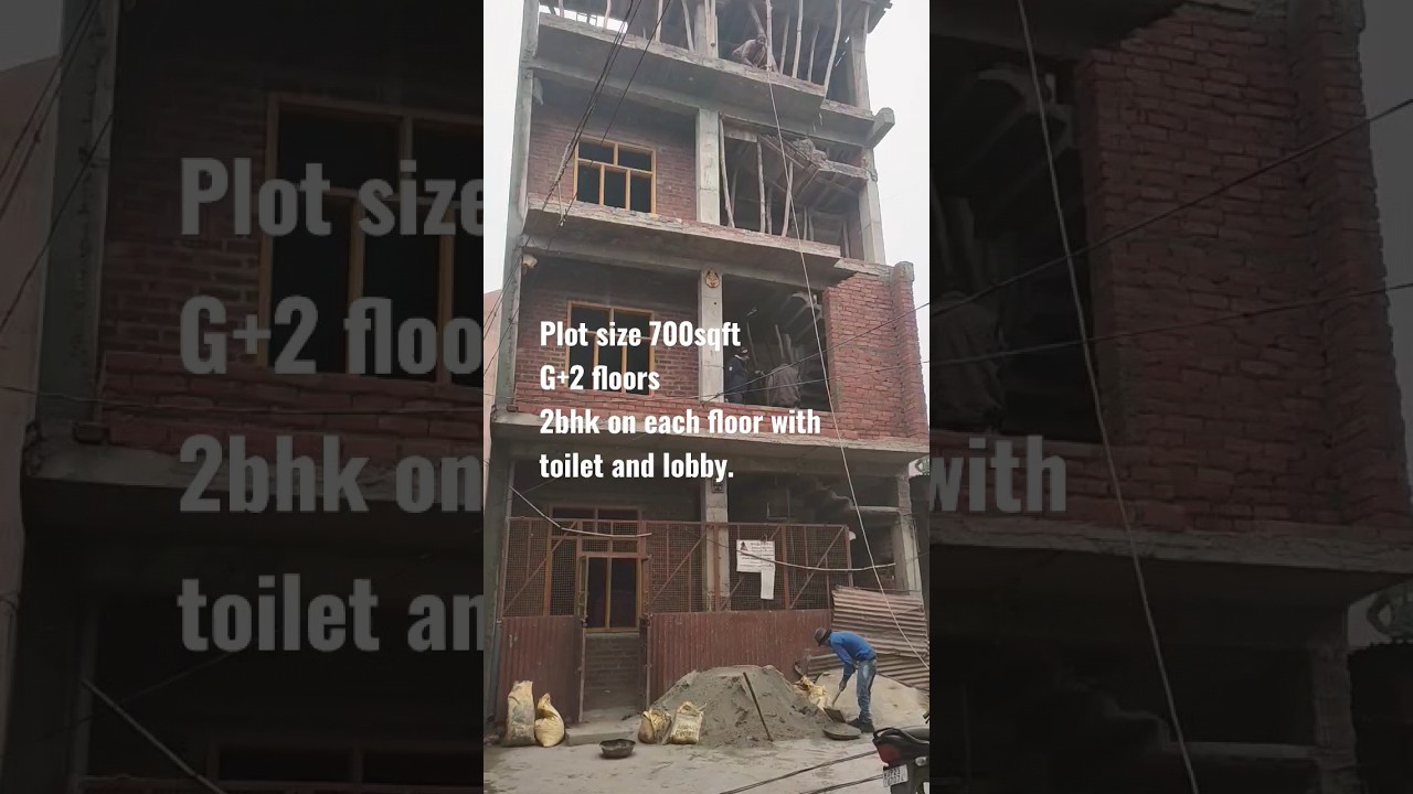 700sqft plot size house with G+2 storeys #housedesign #elevationdesign #smallhouse #architectdesign