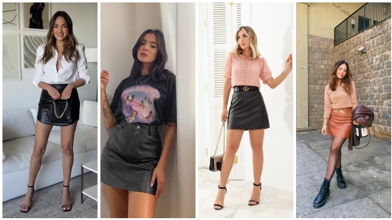 Leather skirts outfits ideas for girls 2024#skirts #leather #skirtsoutfits#chicstyle#fashion#trendy
