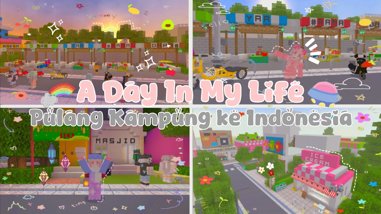 ᵎ⌇ ⁺◦ 🧳 Mudik Waktu Puasa || Berburu Takjil Bersama Teman Masa Kecil?! #minecraft #kawaiiworld #fyp 