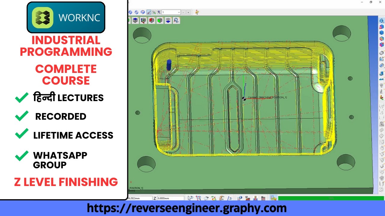 HINDI | 403. Z Level Finishing & Z Level Optimized Finishing | WorkNC Programming Full Course Call