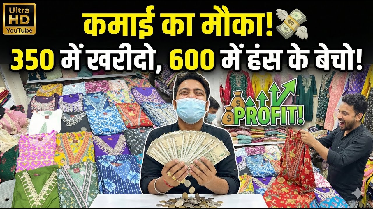 Double Munafa! 💸 ₹350 की कुर्ती ₹600 में बेचें | Best Kurti Collection for Resellers #kurti #surat