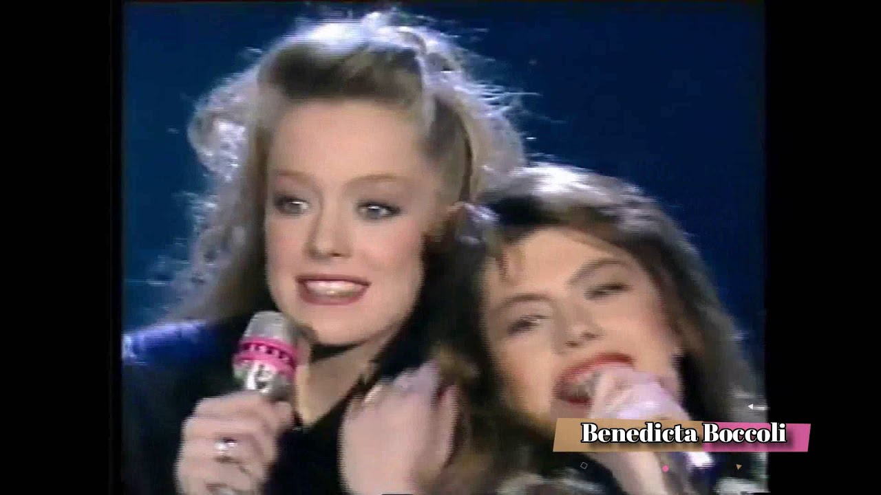 Canzone STELLA STELLA di Jovanotti, Domenica in 1989 con Benedicta Boccoli e Brigitta Boccoli