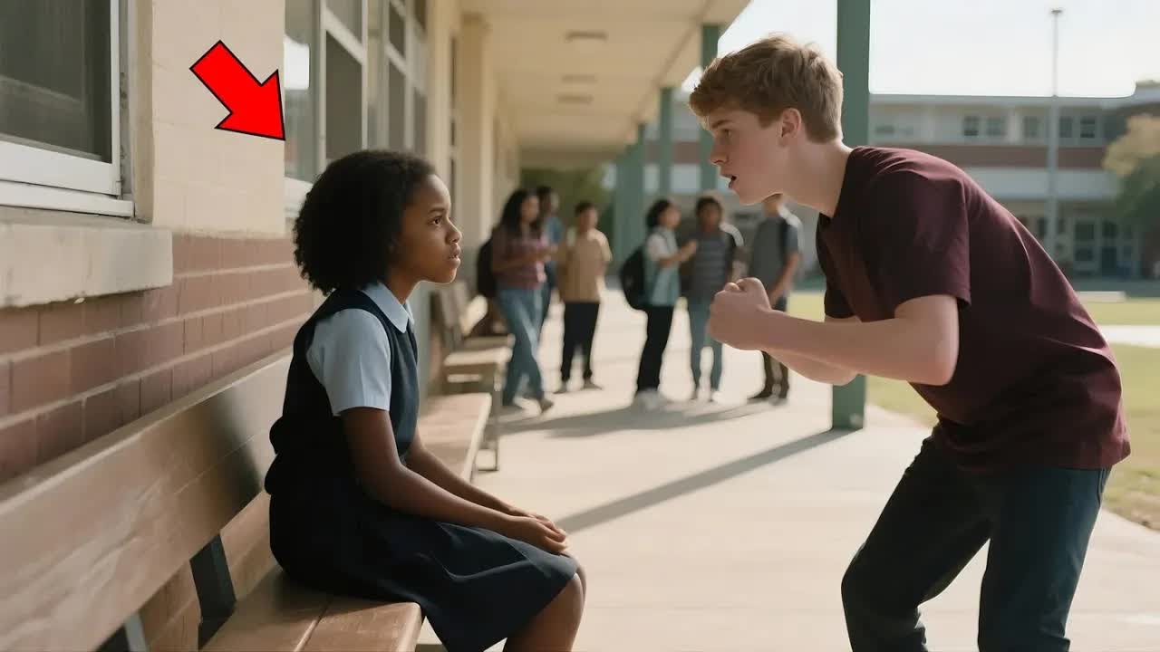 School Bully Hits Black Girl — Freezes When Her Dad Arrives as the New Chief!