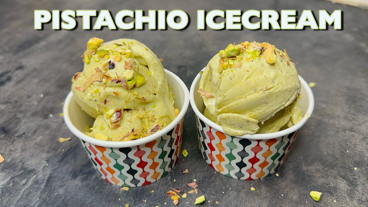 How To Make Pistachio Ice Cream WITHOUT Ice Cream Maker | Homemade Pistachio Gelato 🍦♥️