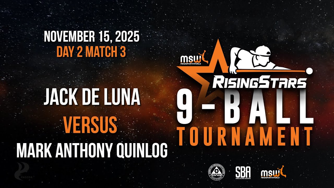 MSW Rising Stars | D2G3 | Jack De Luna vs Mark Anthony Quinlog | REDCUBE Billiards