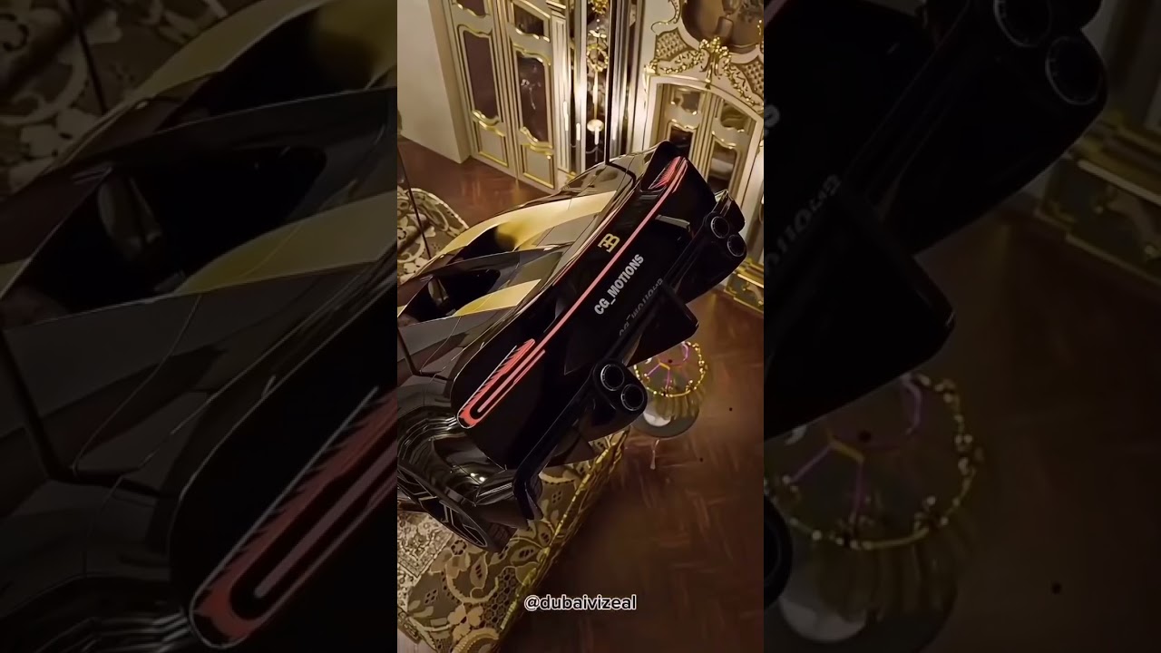 DUBAİ&rsquo;Lİ MİLYARDER EVİN TAVANINA BUGATTI OTOMOBİL ASTI!