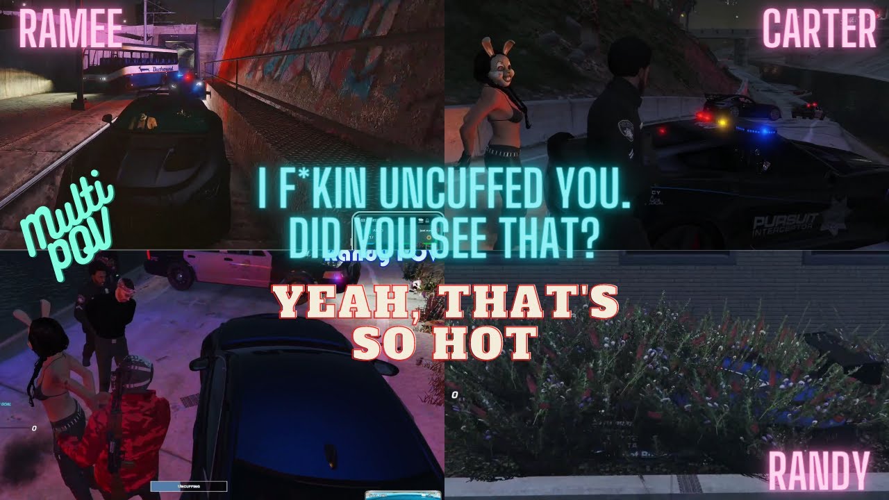 Рэнди спасает Рэя Монда, Рэми и Анто от полиции (вид от первого лица, GTA V, RP, NoPixel)