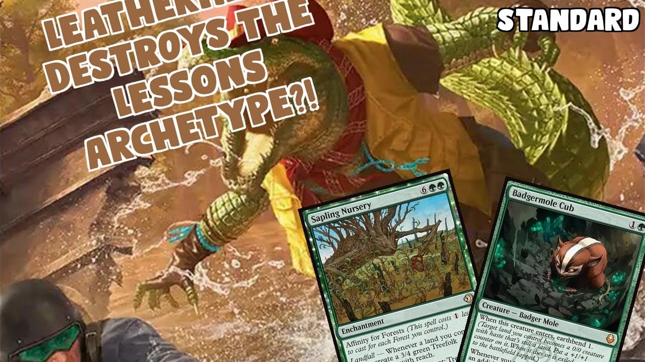 Leatherhead DESTROYS the Lessons Archetype?! | Mono G Landfall | Standard Bo3 | MTG Arena