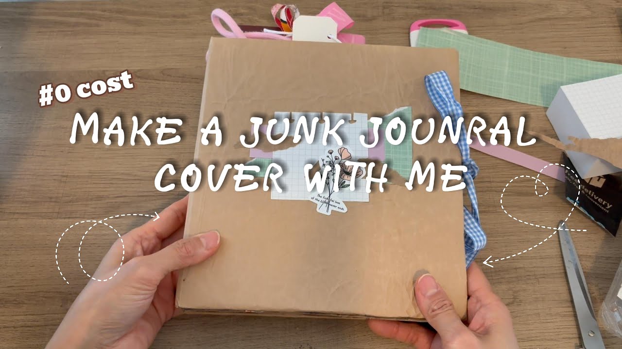 I Made a Junk Journal Cover Using Cardboard & Amazon Packaging ($0 DIY)