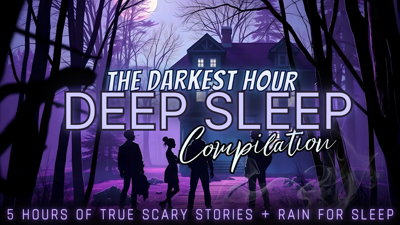 5 Hours of TRUE Scary Stories + rain & black screen for sleep 😴 NO ADS, just stories