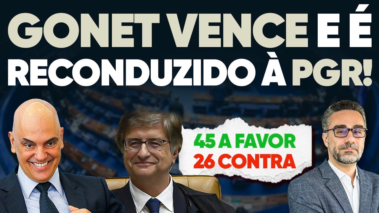 🚨 Gonet reconduzido à PGR: é esse Senado que vai fazer o impeachment de Moraes?