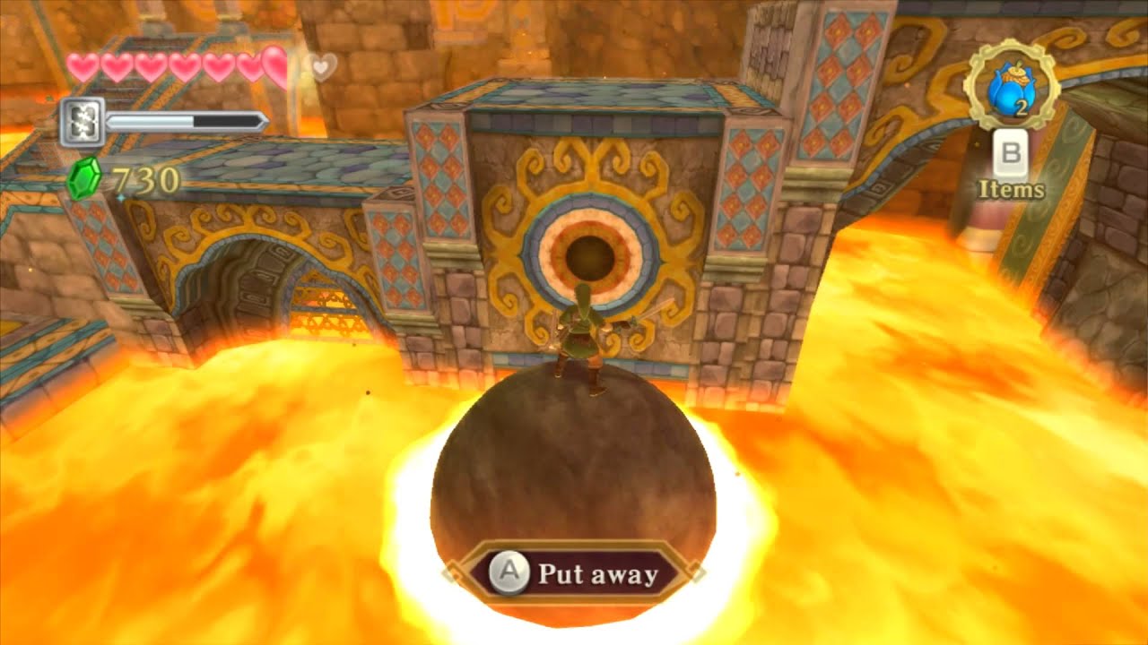 The Legend of Zelda: Skyward Sword Earth Temple (Eldin Volcano) Walkthrough part 3 of 4 (1080p)