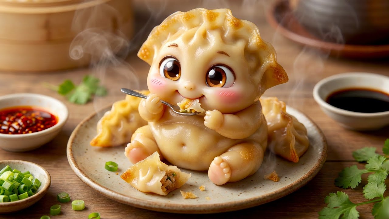 Baby Food Eating Itself ASMR 😂🍙🧁 | Cutest AI Compilation Ever | Relaxing & Funny Sounds