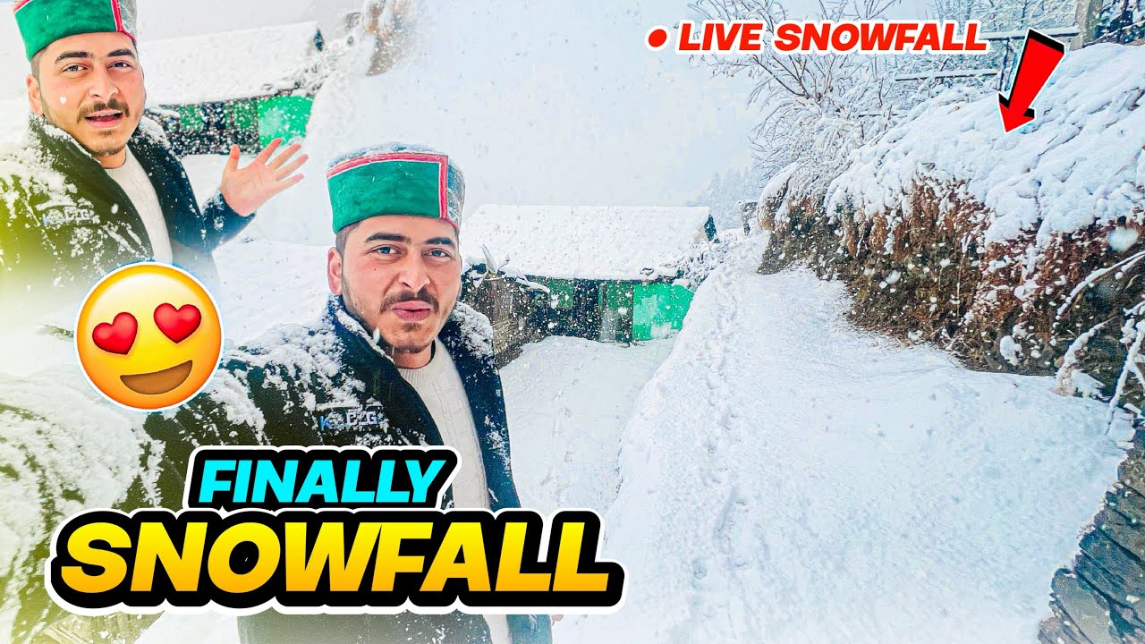 First Snowfall Hogya 😍 Live Snowfall