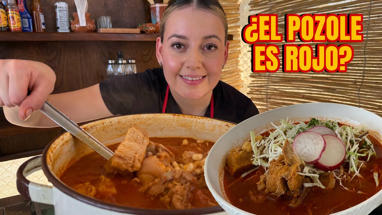 Pozole Rojo de La Bella con Manitas de Puerco