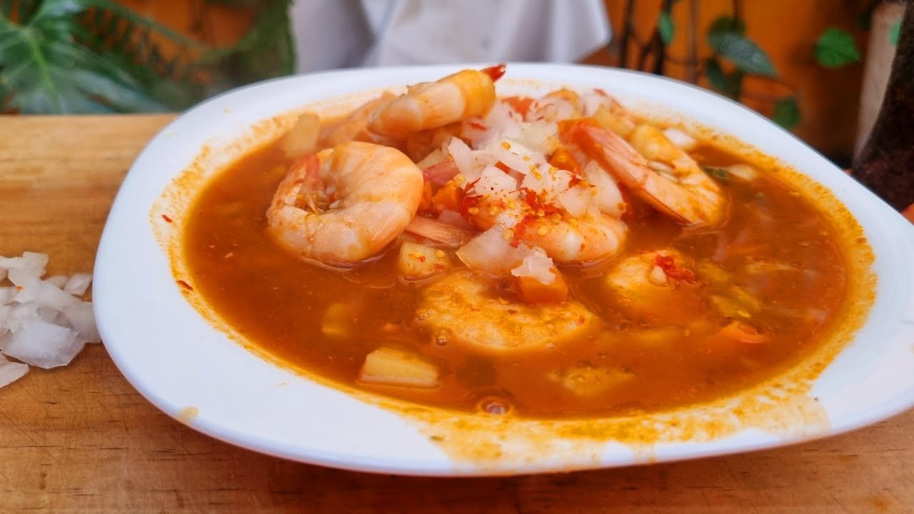  UN BUEN CALDO DE  CAMARON!!! Para los dias Nublados  😋🇸🇳 ALGO SABROSO!!!