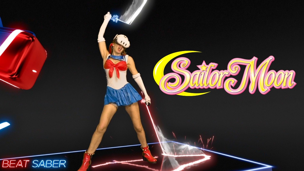 Sailor Moon Theme in Beat Saber! (Expert+) Mixed Reality