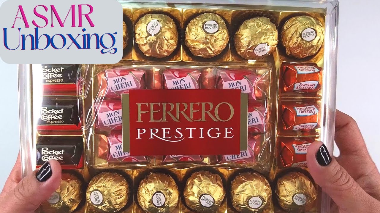 Ferrero Prestige Chocolates Unboxing and ASMR (No Talking & Eating Sounds)