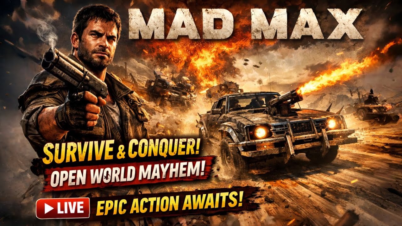MAD MAX LIVE 🔥 Desert War Begins | Epic Car Battles & Survival Gameplay | Mad Max Live Stream