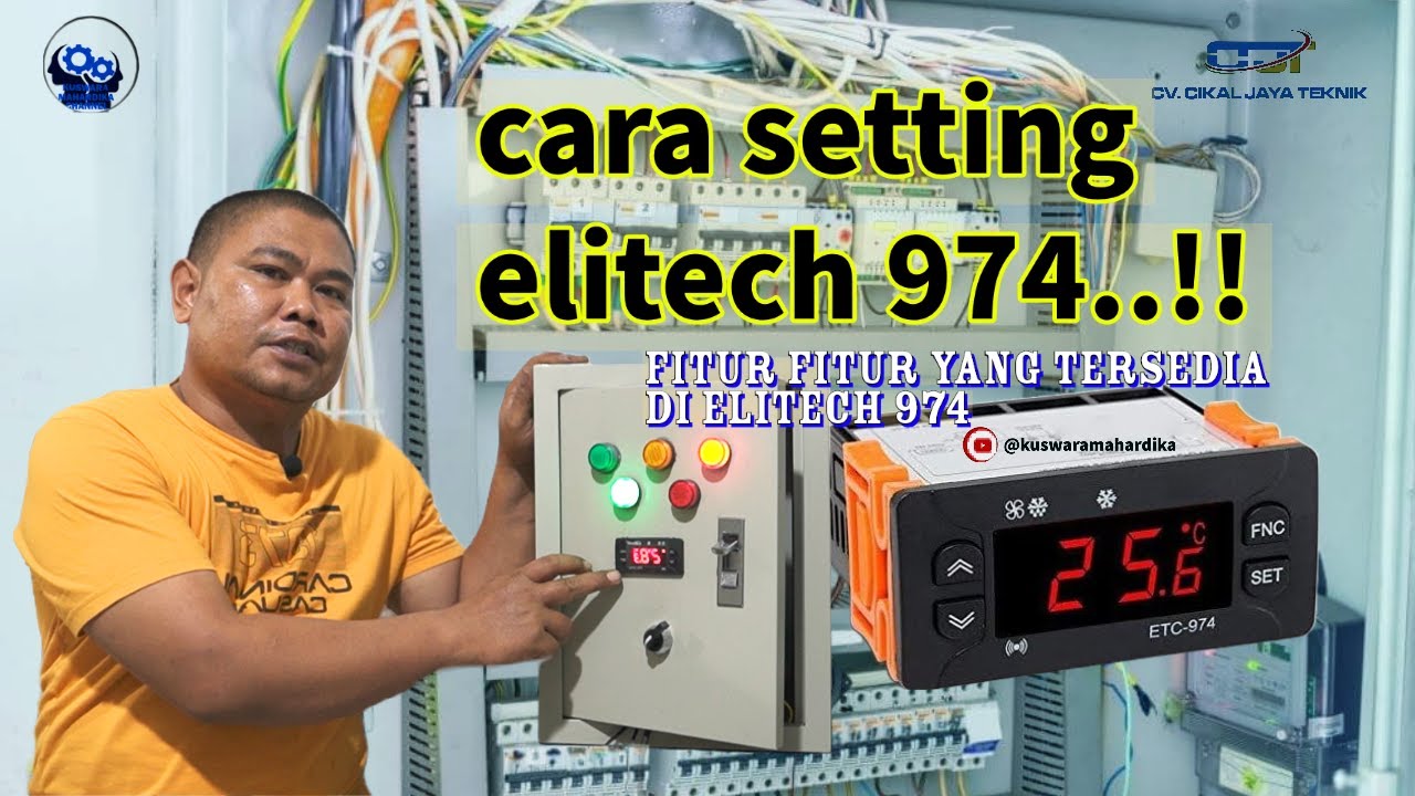 CARA MENSETTING TERMOSTAT ELITECH 974 .